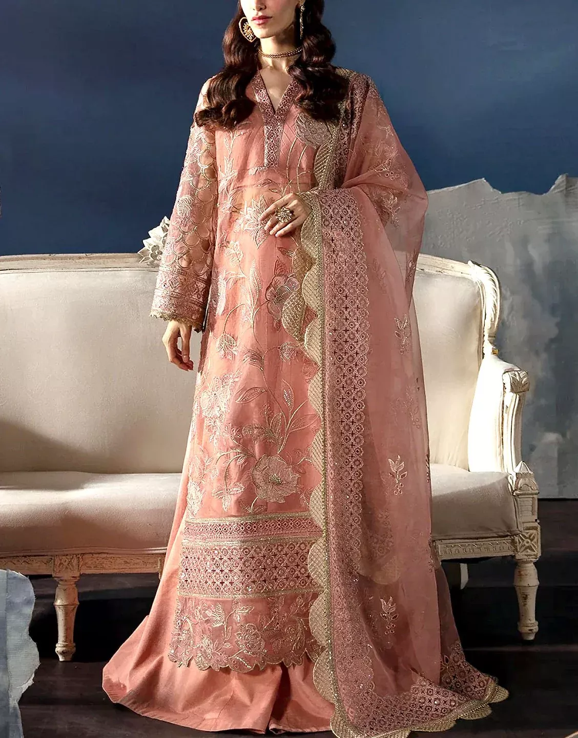 Bridal fabric selection including velvet, chiffon, organza, and silk