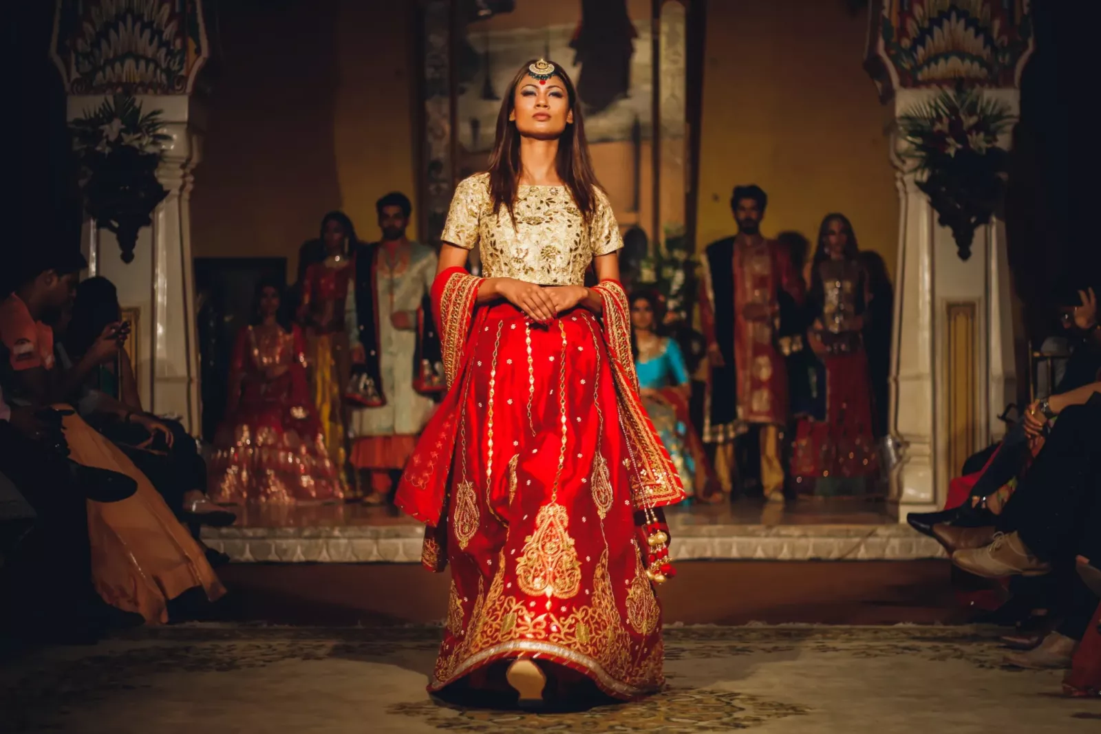 South Asian couture inspired formal fashion look