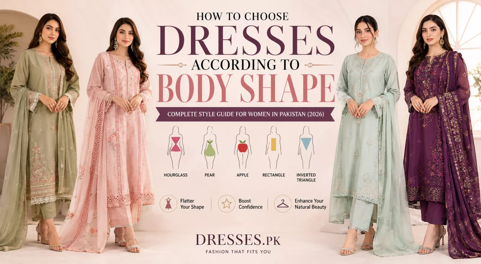 How to Choose Dresses According to Body Shape in 2026 – Complete Style Guide for Women in Pakistan