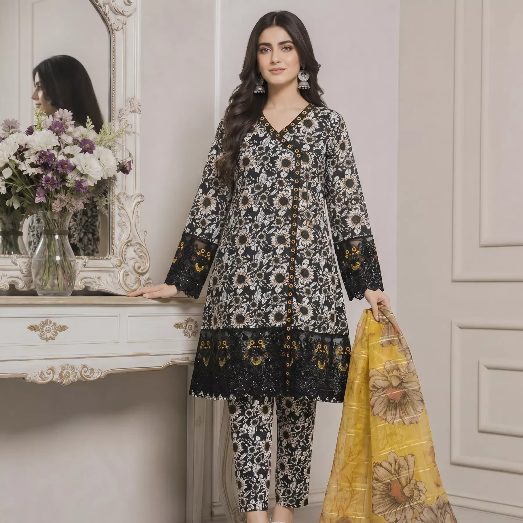 A line 3 piece frock