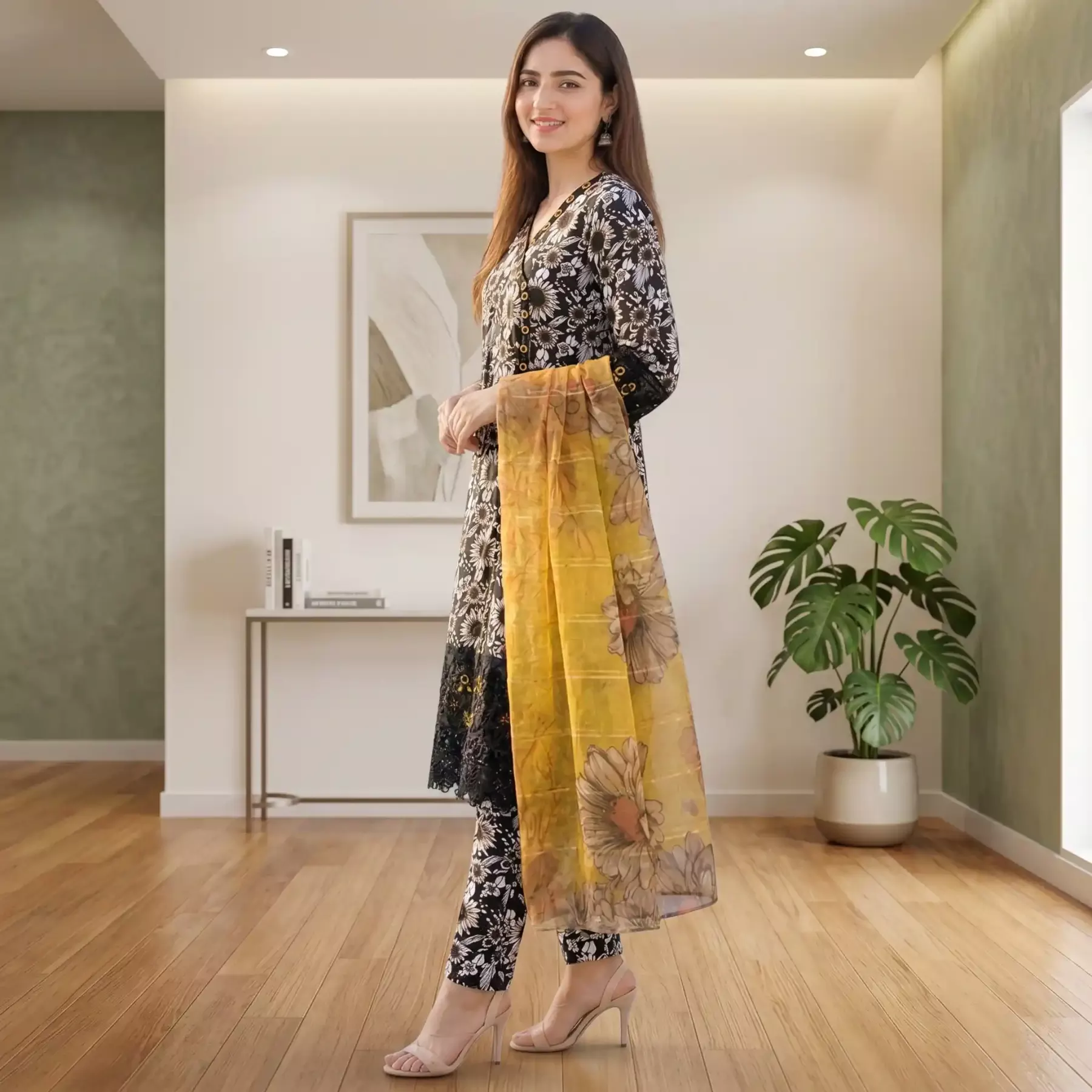 A line 3 piece frock