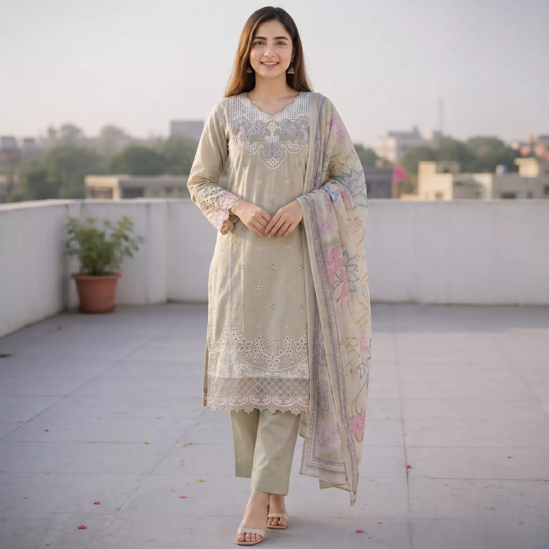 Chicken Kari Lawn 3 piece suit