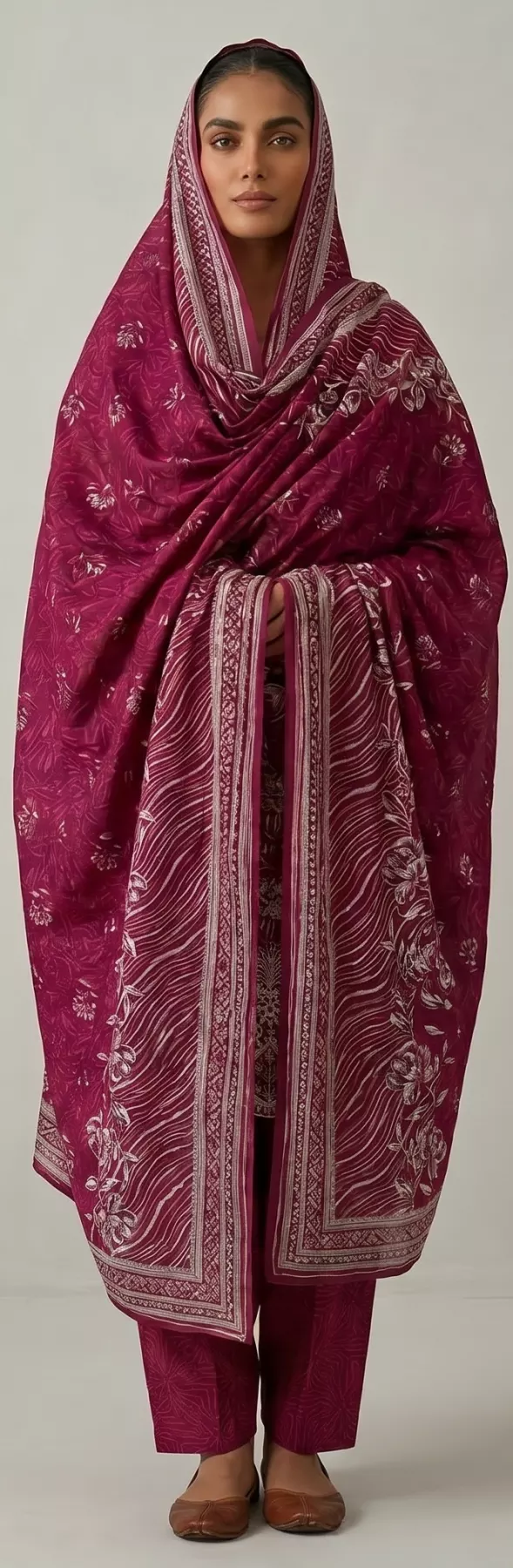 Patchwork 3 piece printed stitched suit