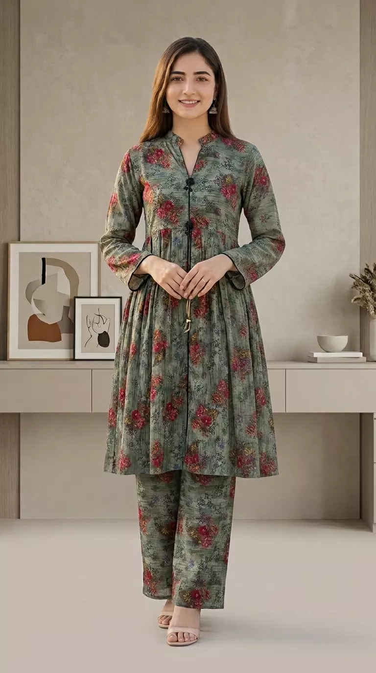 Mareena 2 piece printed frock