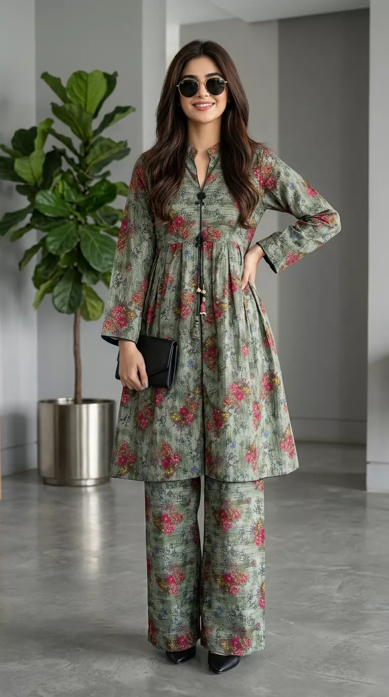 Mareena 2 piece printed frock
