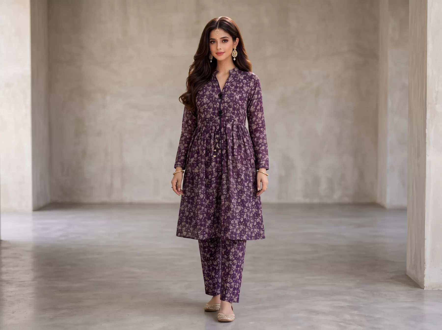 Purple 2 piece Marina Frock