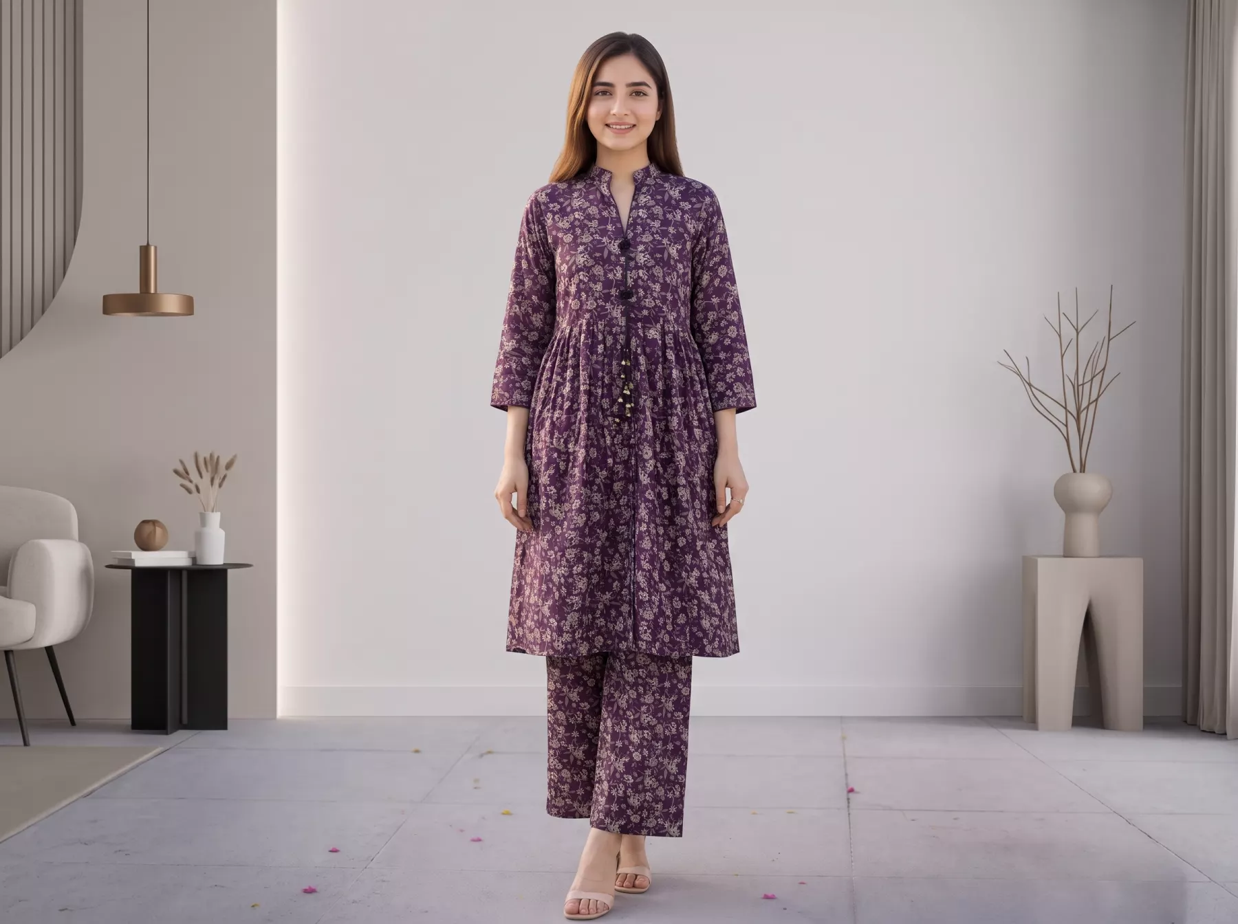 Purple 2 piece Marina Frock