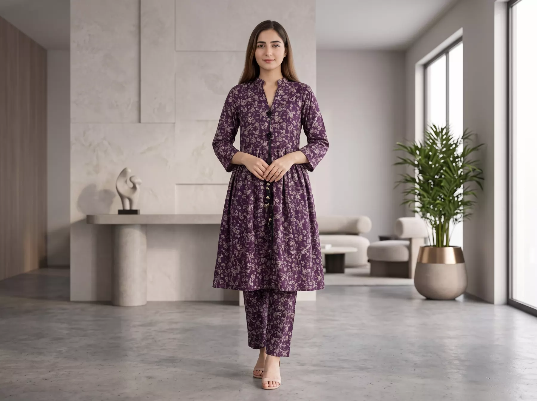 Purple 2 piece Marina Frock